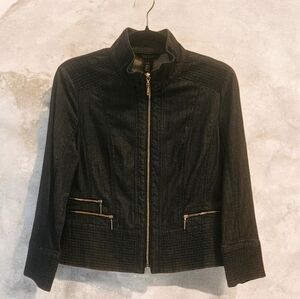 WHBM Women's Casual Denim Jacket - Business Casual, Trendy, Sophisticated, Mod